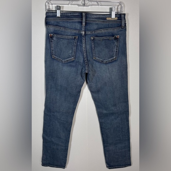 Pilcro and the Letterpress ANTHROPOLOGIE Slim Boyfriend Jeans Embroidered Sz 25 - Picture 4 of 8